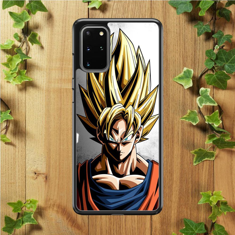 Dragon Ball - Goku 014 Samsung Galaxy S20 Plus Case-Rubber / White (2D Case)-Xtracase