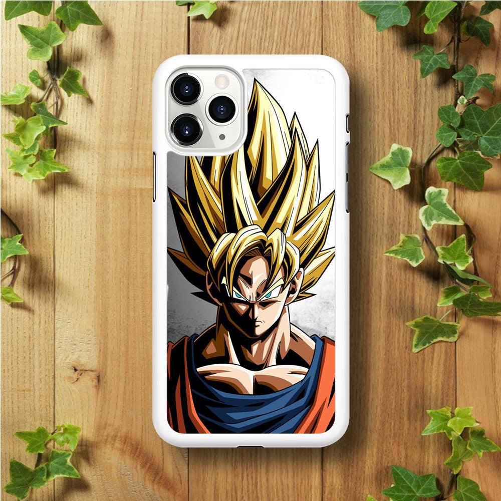 Dragon Ball - Goku 014 iPhone 11 Pro Case-Rubber / White (2D Case)-Xtracase
