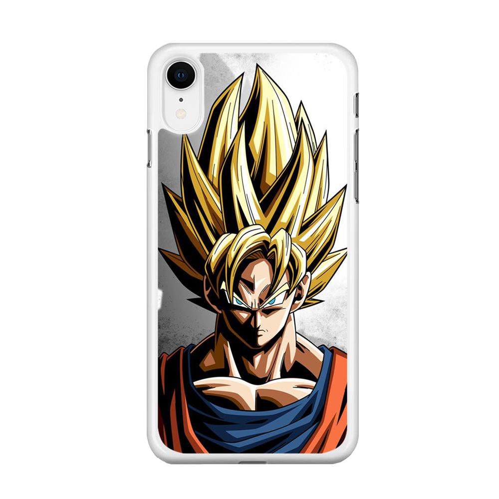 Dragon Ball - Goku 014 iPhone XR Case-Rubber / White (2D Case)-Xtracase
