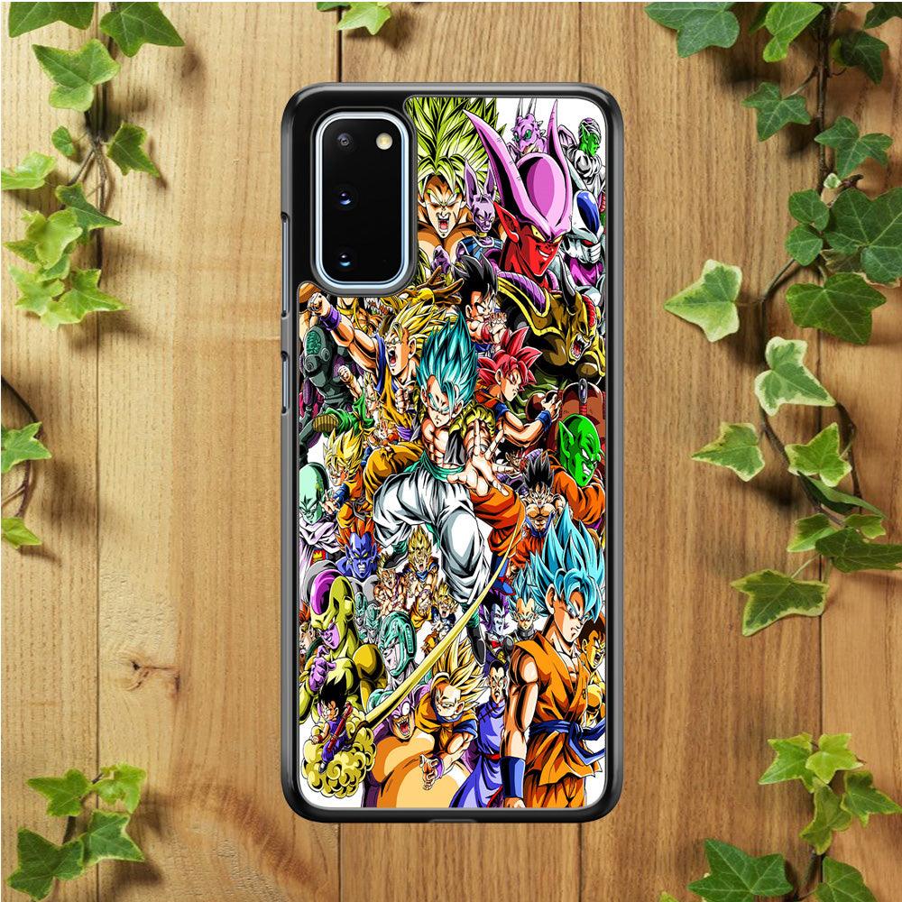 Dragon Ball Super Character Samsung Galaxy S20 Case-Rubber / Black (2D Case)-Xtracase