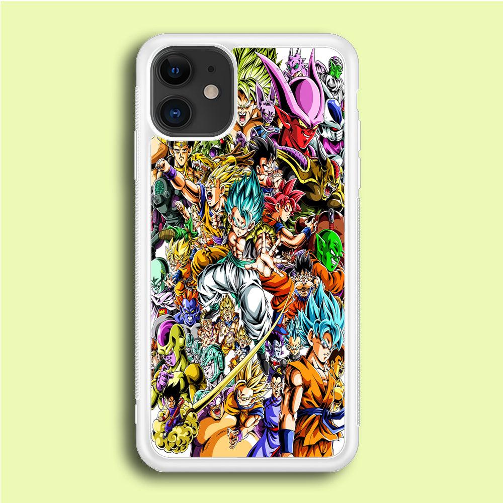 Dragon Ball Super Character iPhone 12 Case-Rubber / White (2D Case)-Xtracase