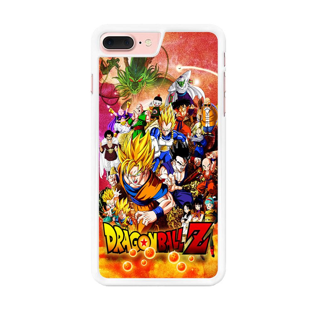 Dragon Ball Z All Family iPhone 8 Plus Case-Rubber / White (2D Case)-Xtracase