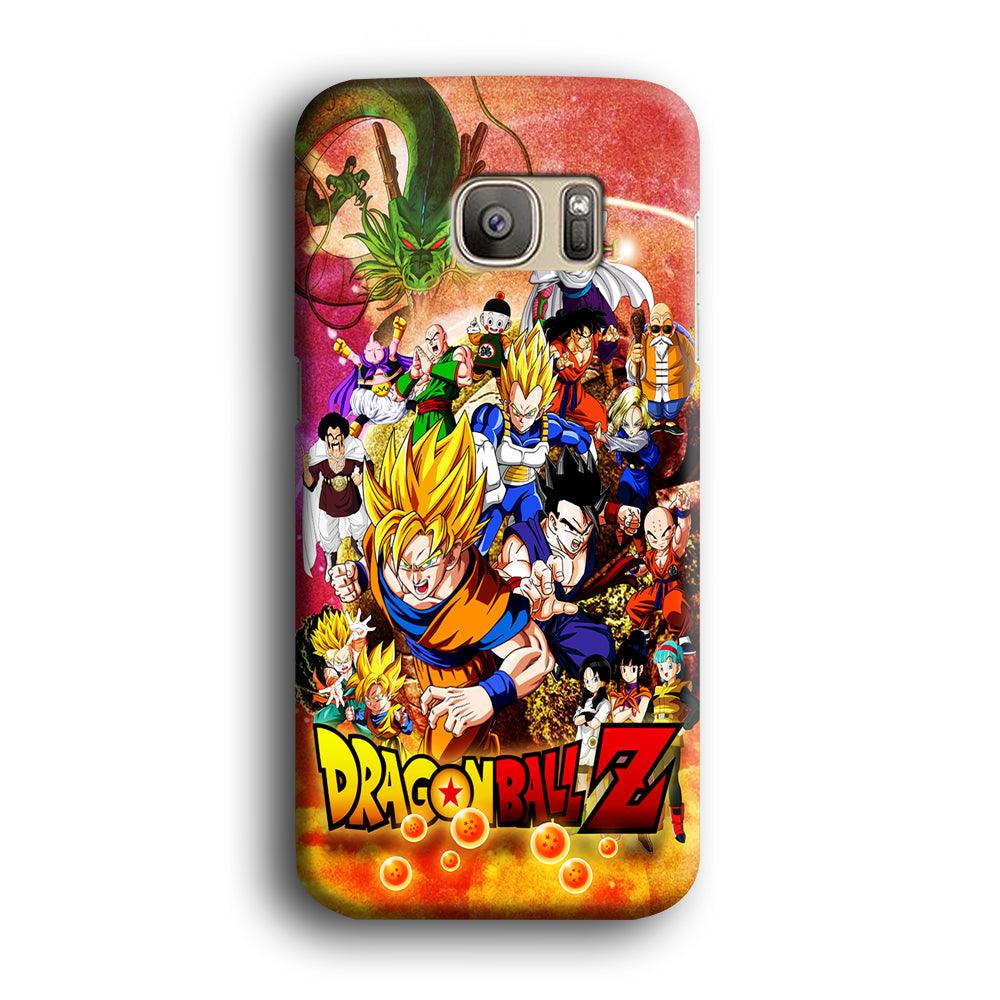 Dragon Ball Z All Family Samsung Galaxy S7 Edge Case-Plastic / Full Wrap (3D Case)-Xtracase