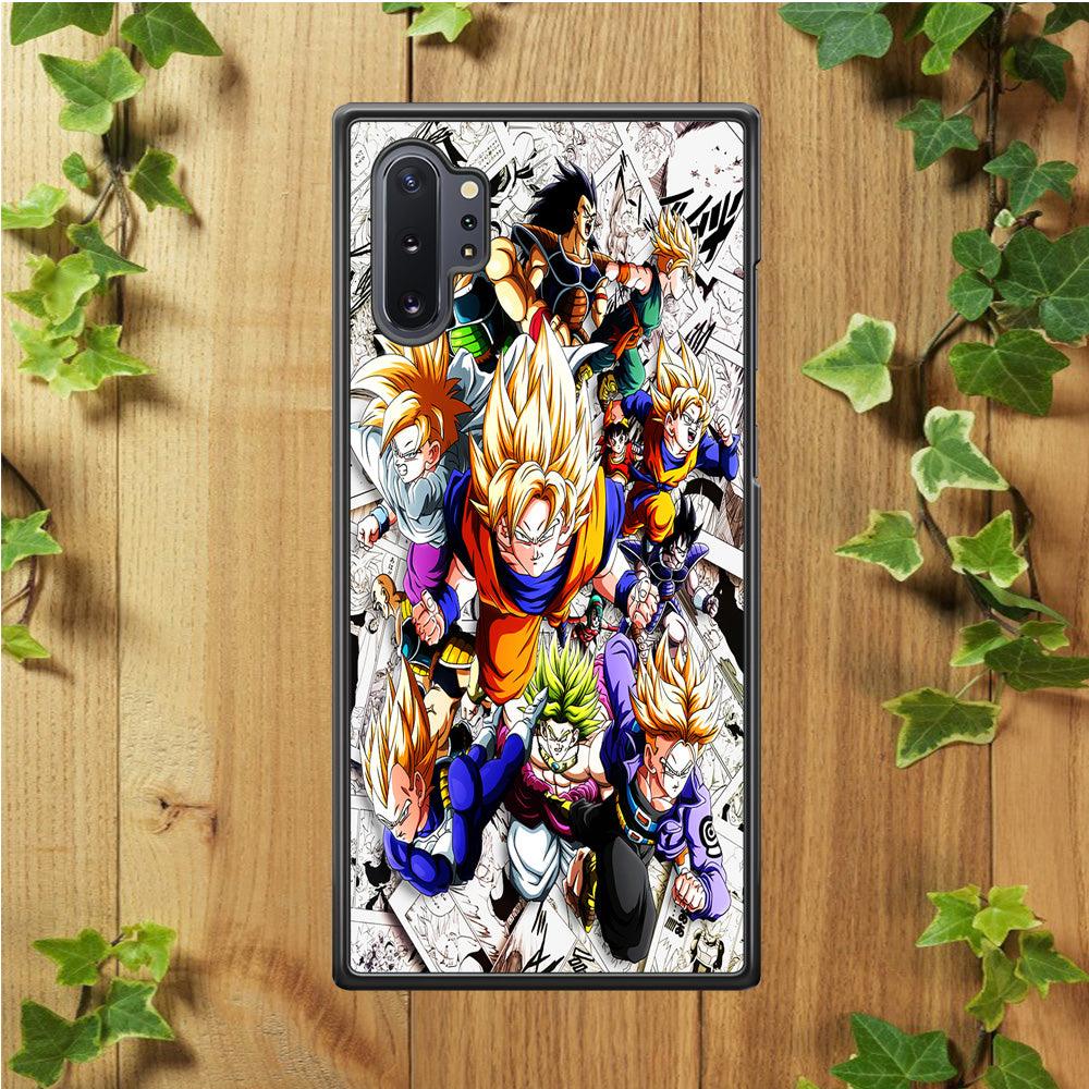 Dragon Ball Z Comic Background Samsung Galaxy Note 10 Plus Case-Plastic / Full Wrap (3D Case)-Xtracase