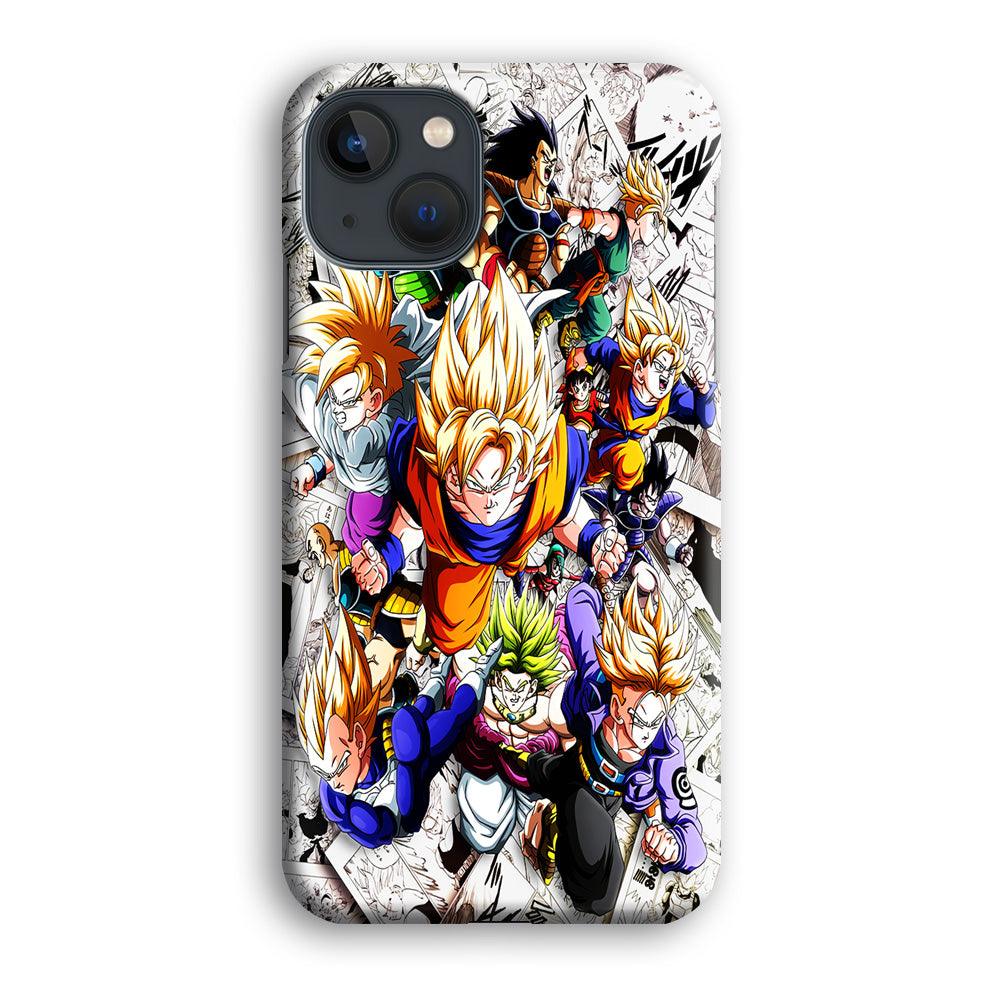 Dragon Ball Z Comic Background iPhone 13 Case-Plastic / Full Wrap (3D Case)-Xtracase