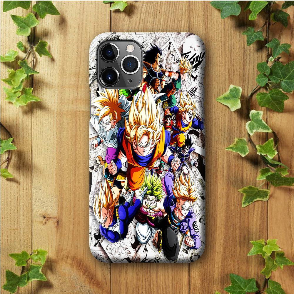 Dragon Ball Z Comic Background iPhone 11 Pro Max Case-Plastic / Full Wrap (3D Case)-Xtracase