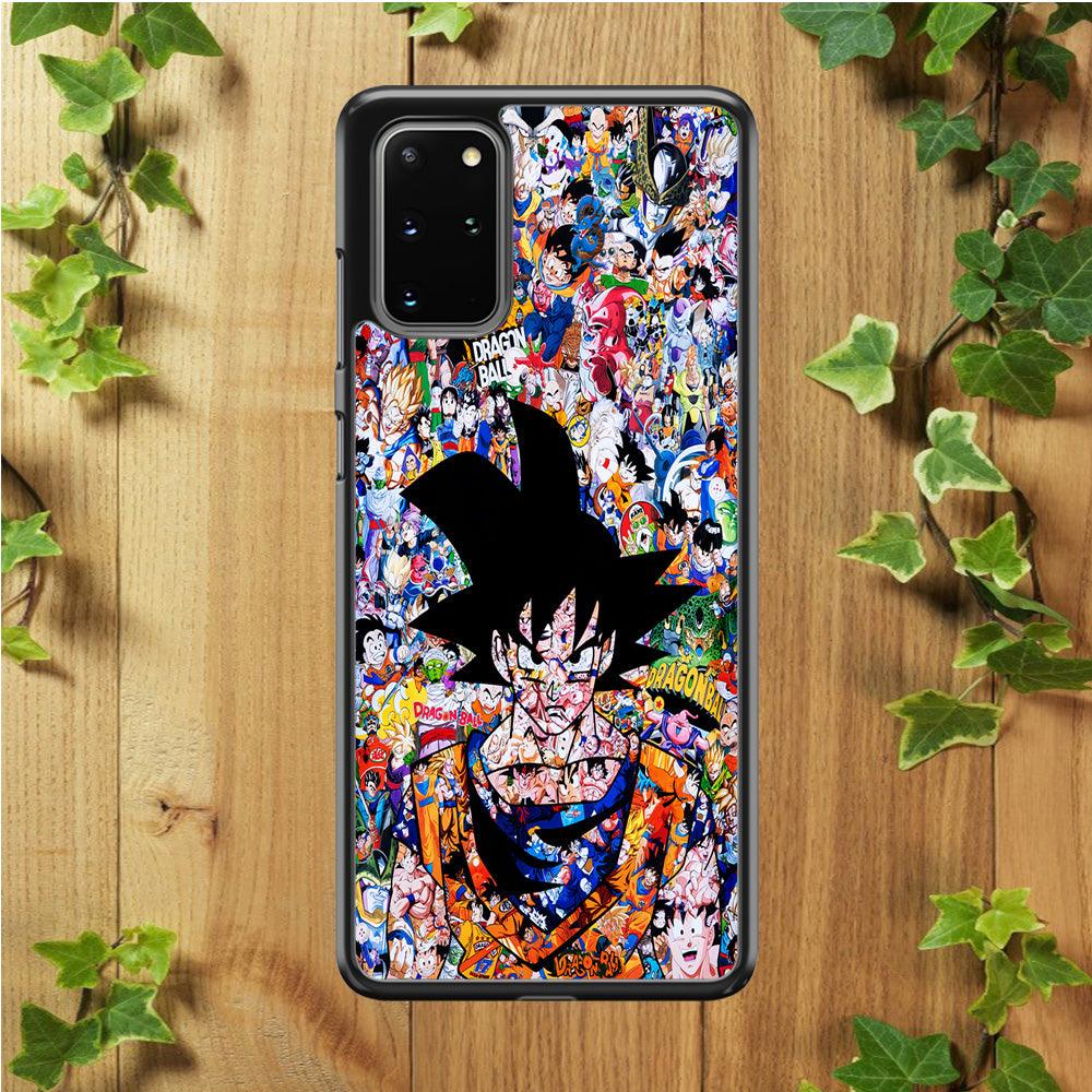 Dragon Ball Z Sticker Bomb Samsung Galaxy S20 Plus Case-Rubber / Black (2D Case)-Xtracase