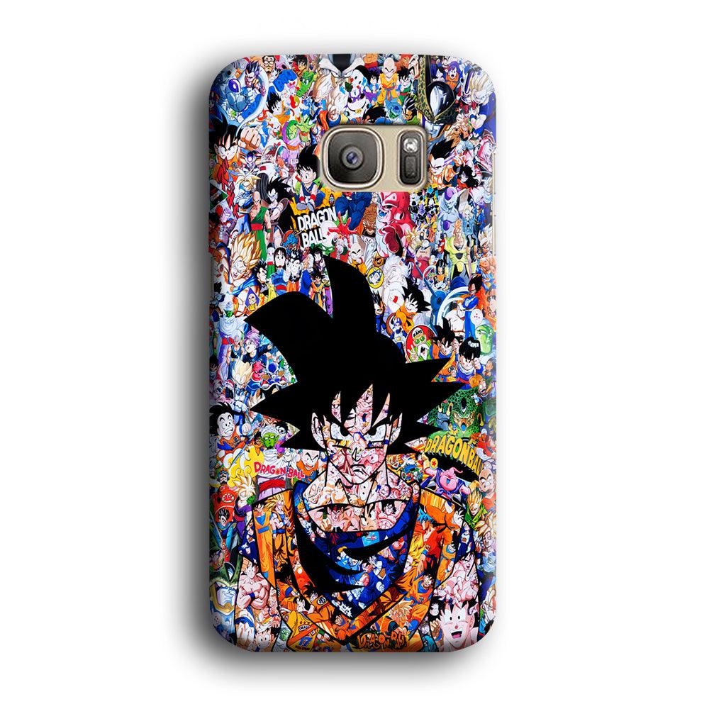 Dragon Ball Z Sticker Bomb Samsung Galaxy S7 Edge Case-Plastic / Full Wrap (3D Case)-Xtracase