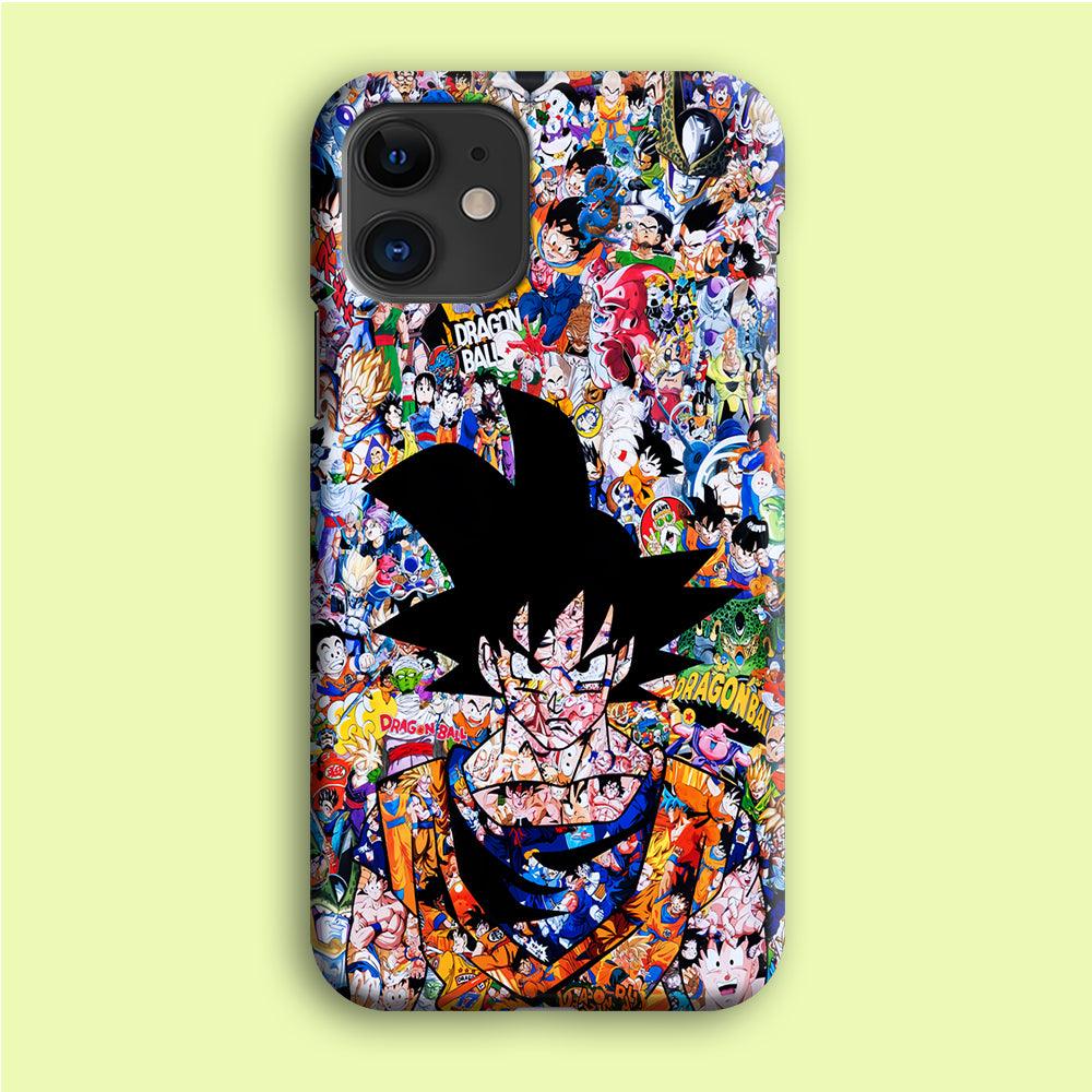 Dragon Ball Z Sticker Bomb iPhone 12 Mini Case-Plastic / Full Wrap (3D Case)-Xtracase