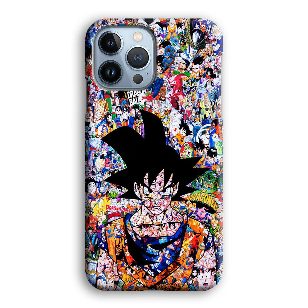 Dragon Ball Z Sticker Bomb iPhone 13 Pro Case-Plastic / Full Wrap (3D Case)-Xtracase
