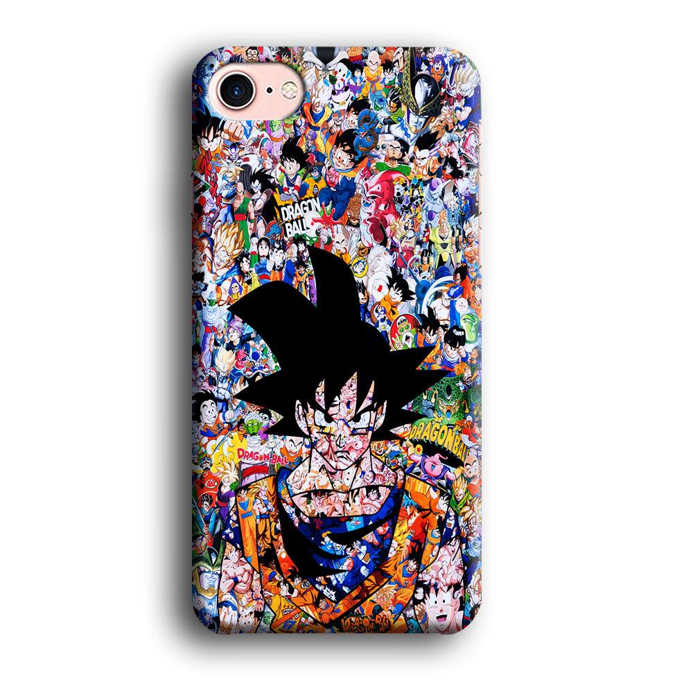 Dragon Ball Z Sticker Bomb iPhone 7 Case-Plastic / Full Wrap (3D Case)-Xtracase