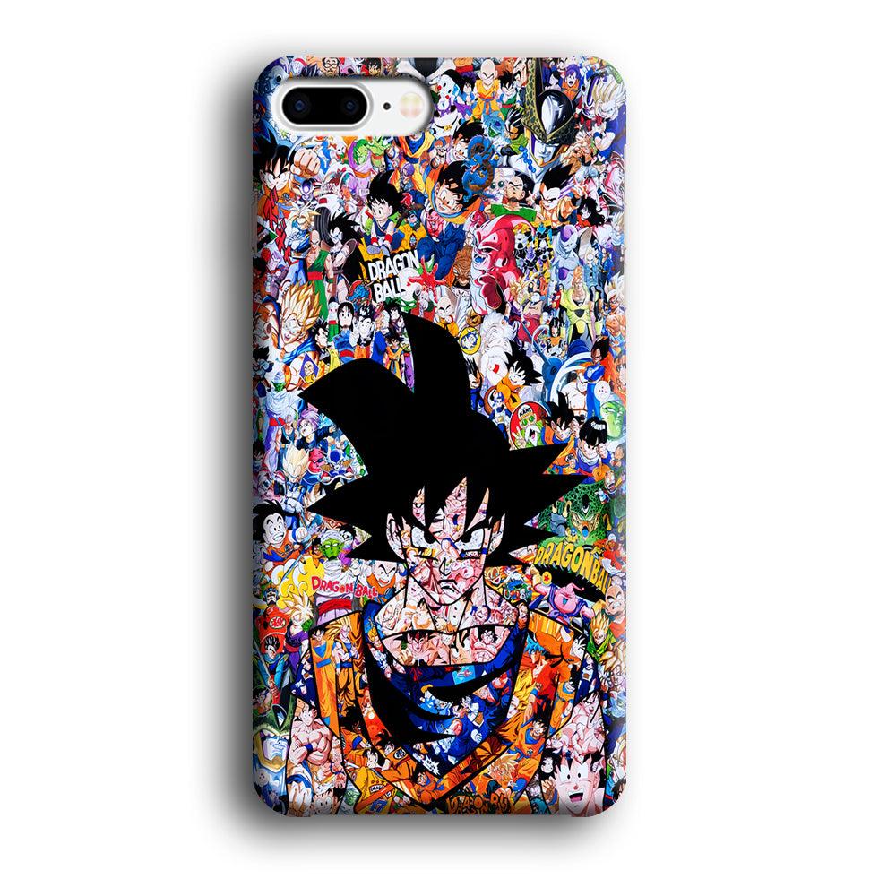 Dragon Ball Z Sticker Bomb iPhone 7 Plus Case-Plastic / Full Wrap (3D Case)-Xtracase