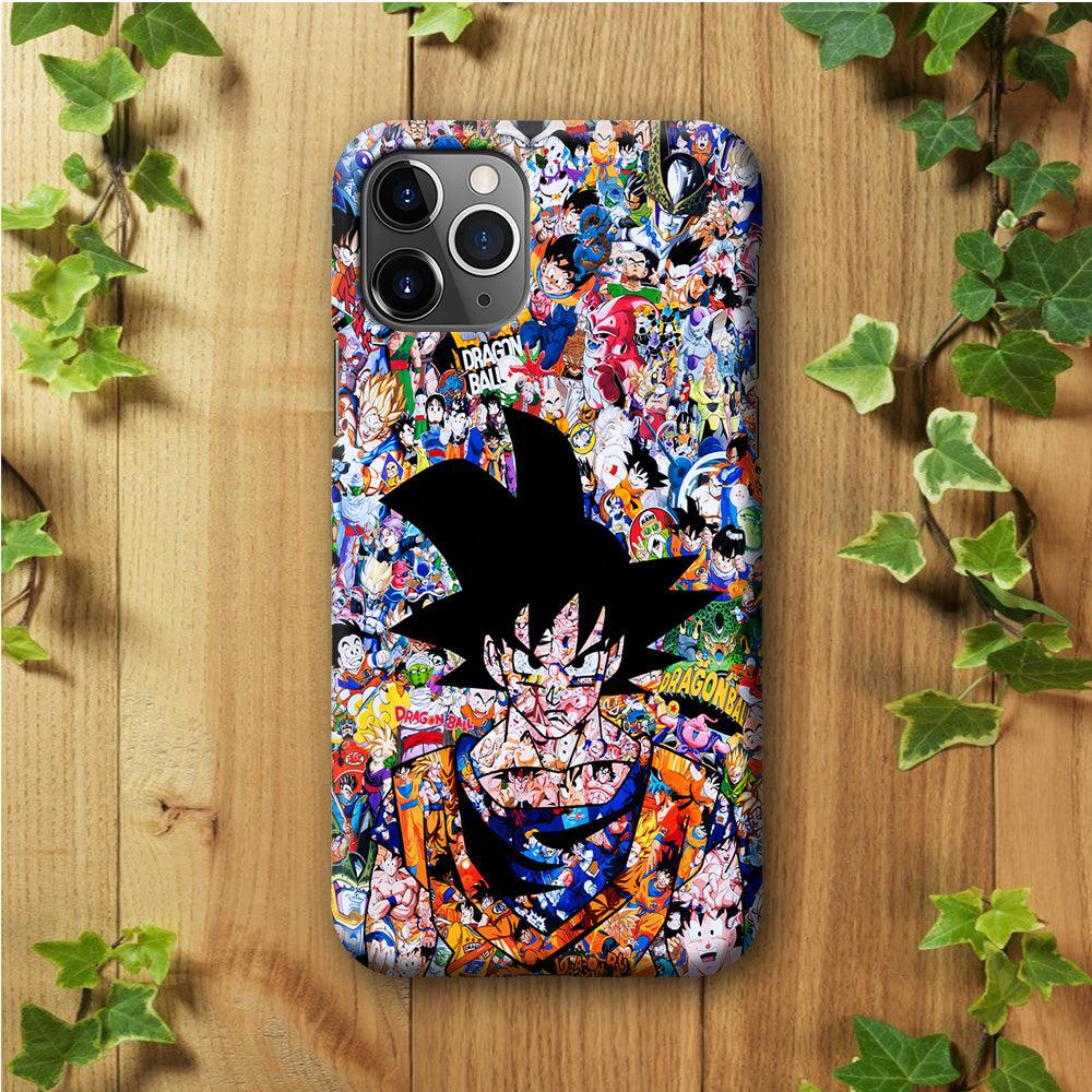 Dragon Ball Z Sticker Bomb iPhone 11 Pro Case-Plastic / Full Wrap (3D Case)-Xtracase