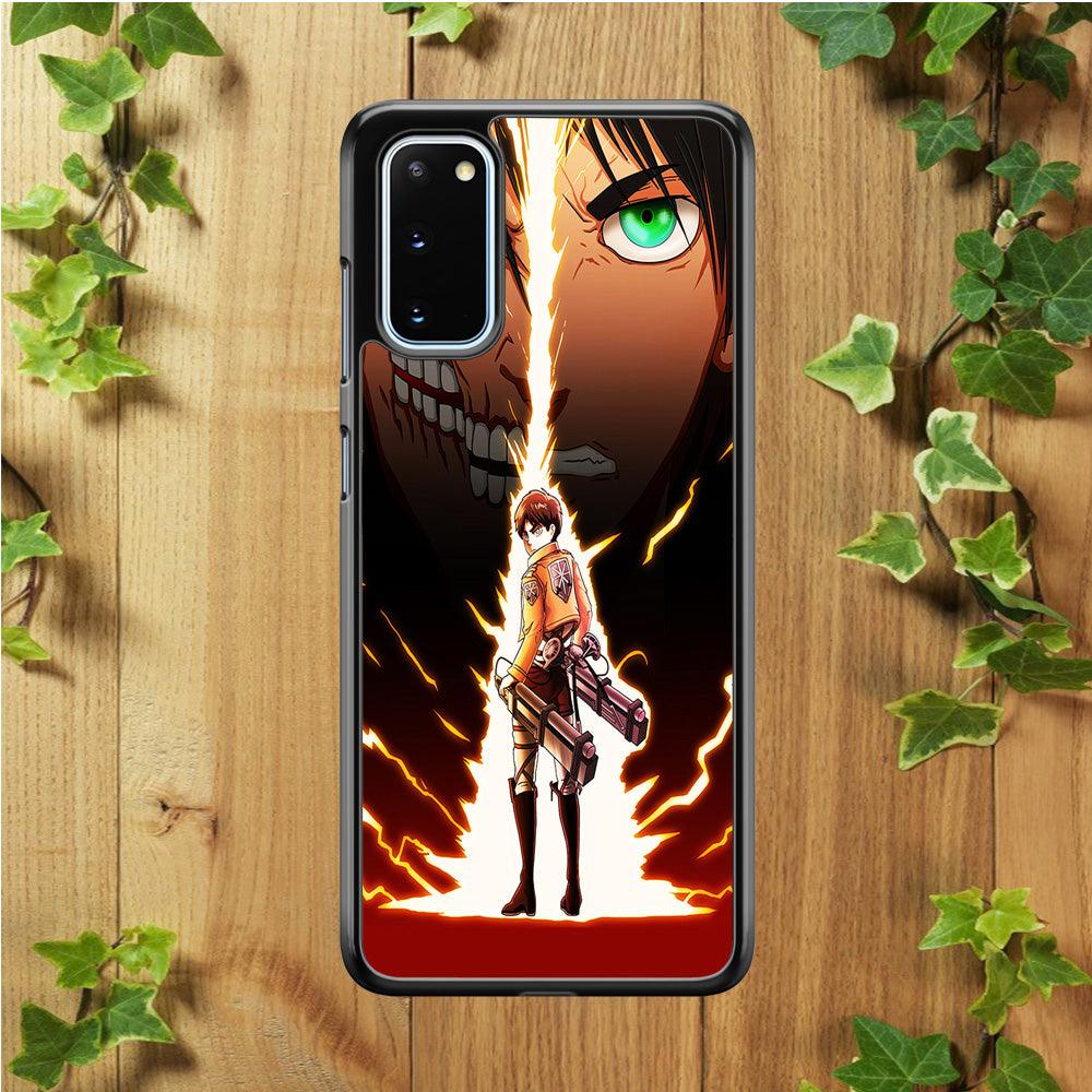 Eren Jeager Titan Shifter Samsung Galaxy S20 Case-Rubber / Black (2D Case)-Xtracase