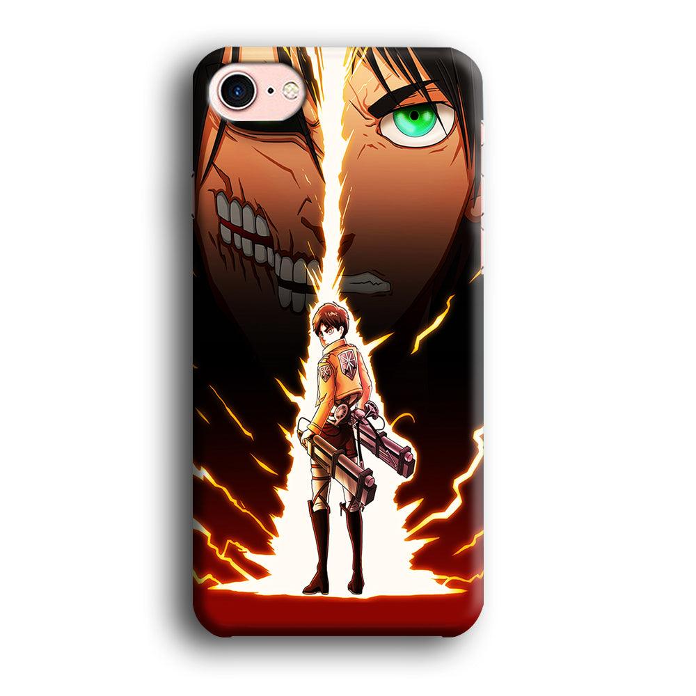 Eren Jeager Titan Shifter iPhone 7 Case-Plastic / Full Wrap (3D Case)-Xtracase