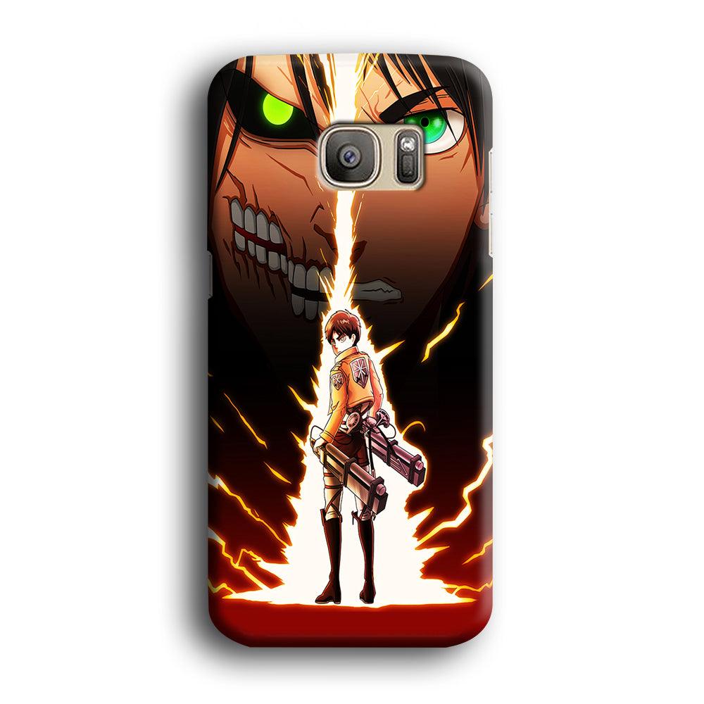 Eren Jeager Titan Shifter Samsung Galaxy S7 Edge Case-Plastic / Full Wrap (3D Case)-Xtracase