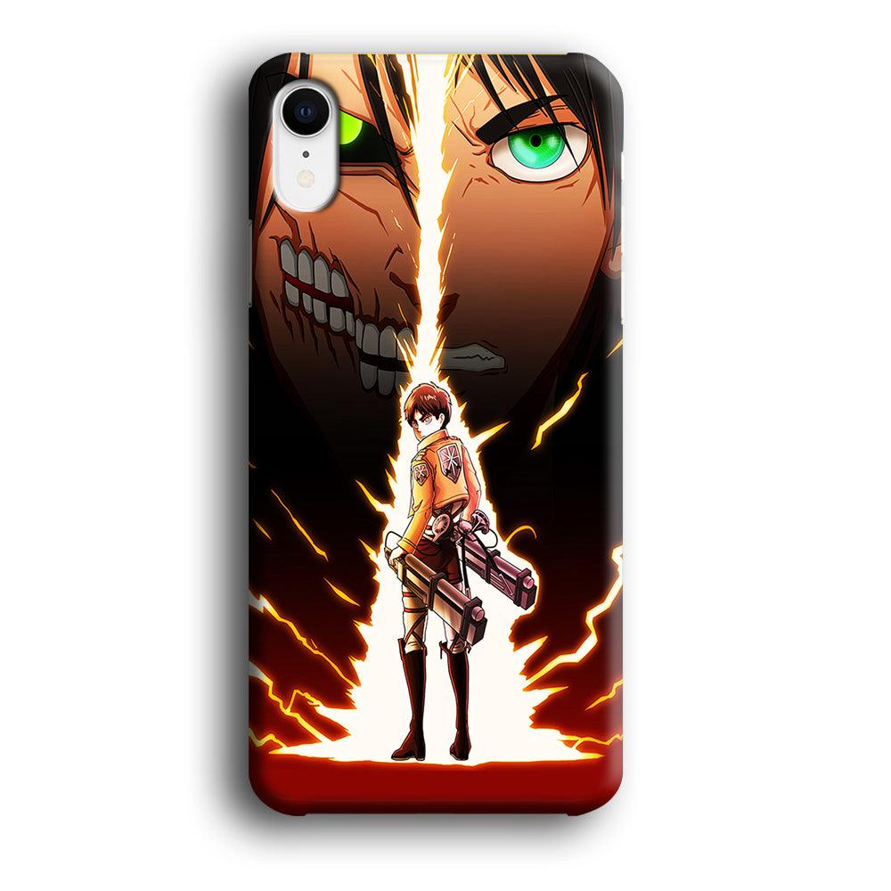 Eren Jeager Titan Shifter iPhone XR Case-Plastic / Full Wrap (3D Case)-Xtracase