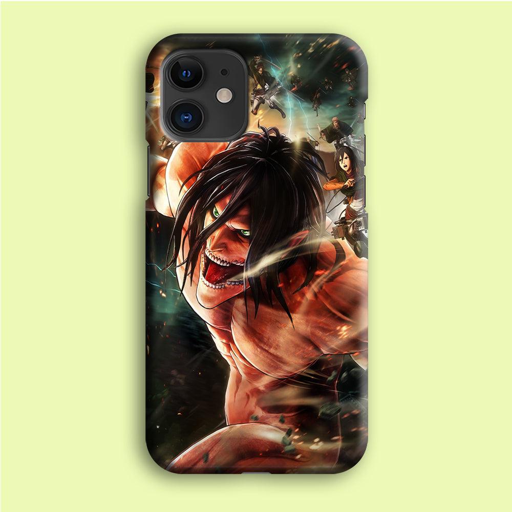 Eren and Survey Corps Team iPhone 12 Case-Plastic / Full Wrap (3D Case)-Xtracase
