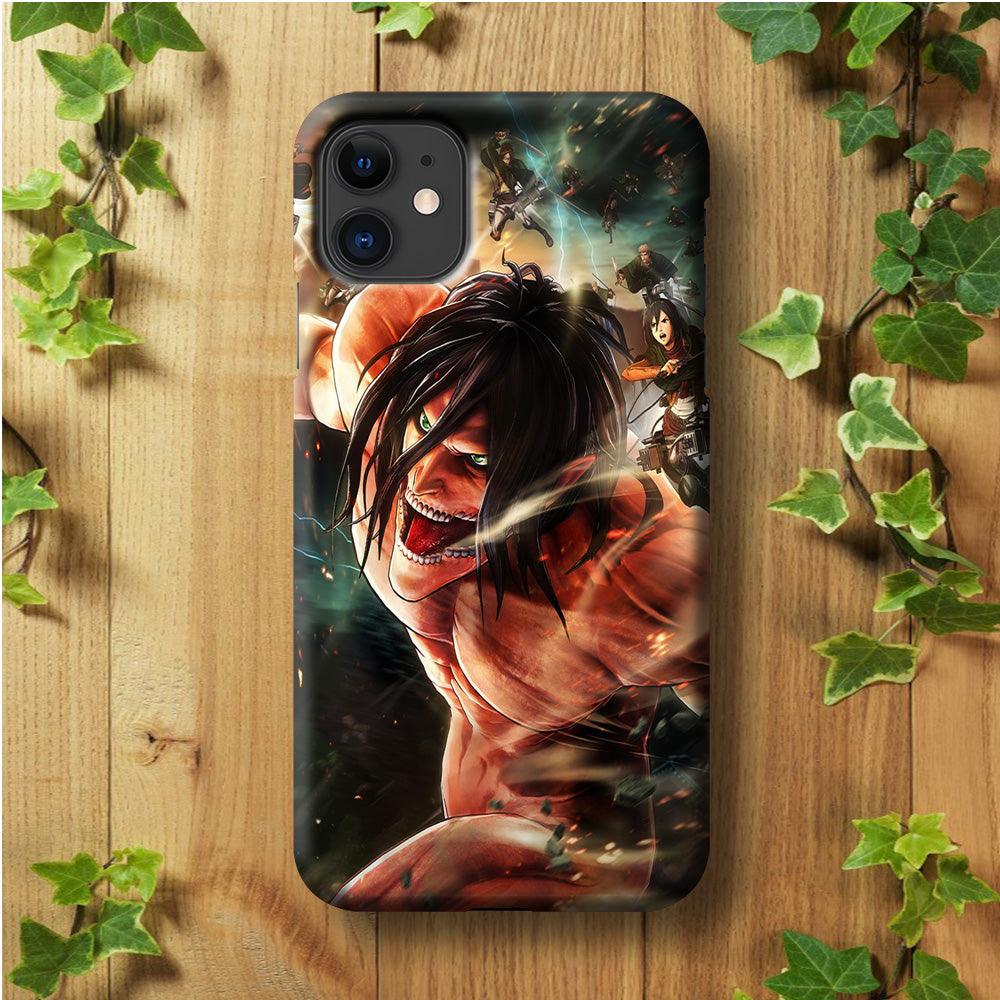 Eren and Survey Corps Team iPhone 11 Case-Plastic / Full Wrap (3D Case)-Xtracase