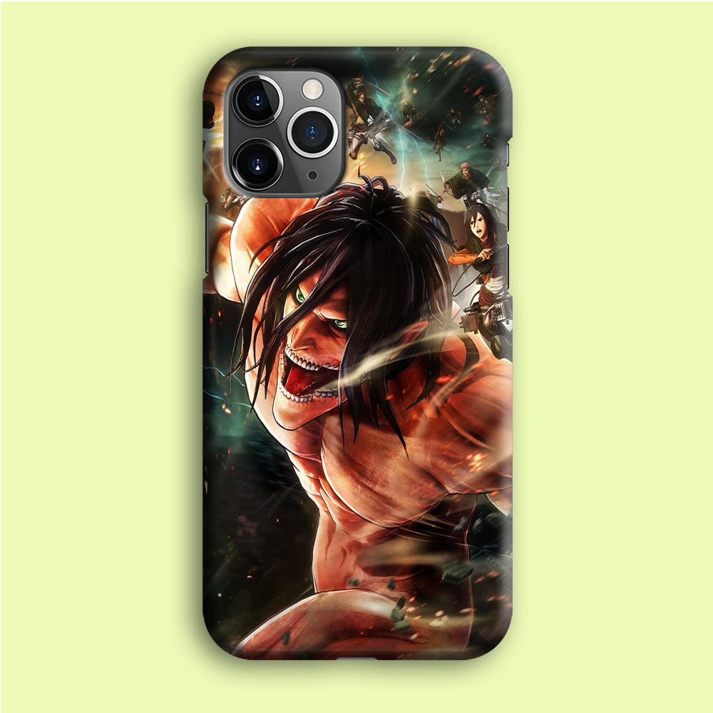 Eren and Survey Corps Team iPhone 12 Pro Case-Plastic / Full Wrap (3D Case)-Xtracase