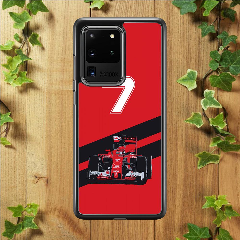 F1 Number Seven Samsung Galaxy S20 Ultra Case-Rubber / White (2D Case)-Xtracase