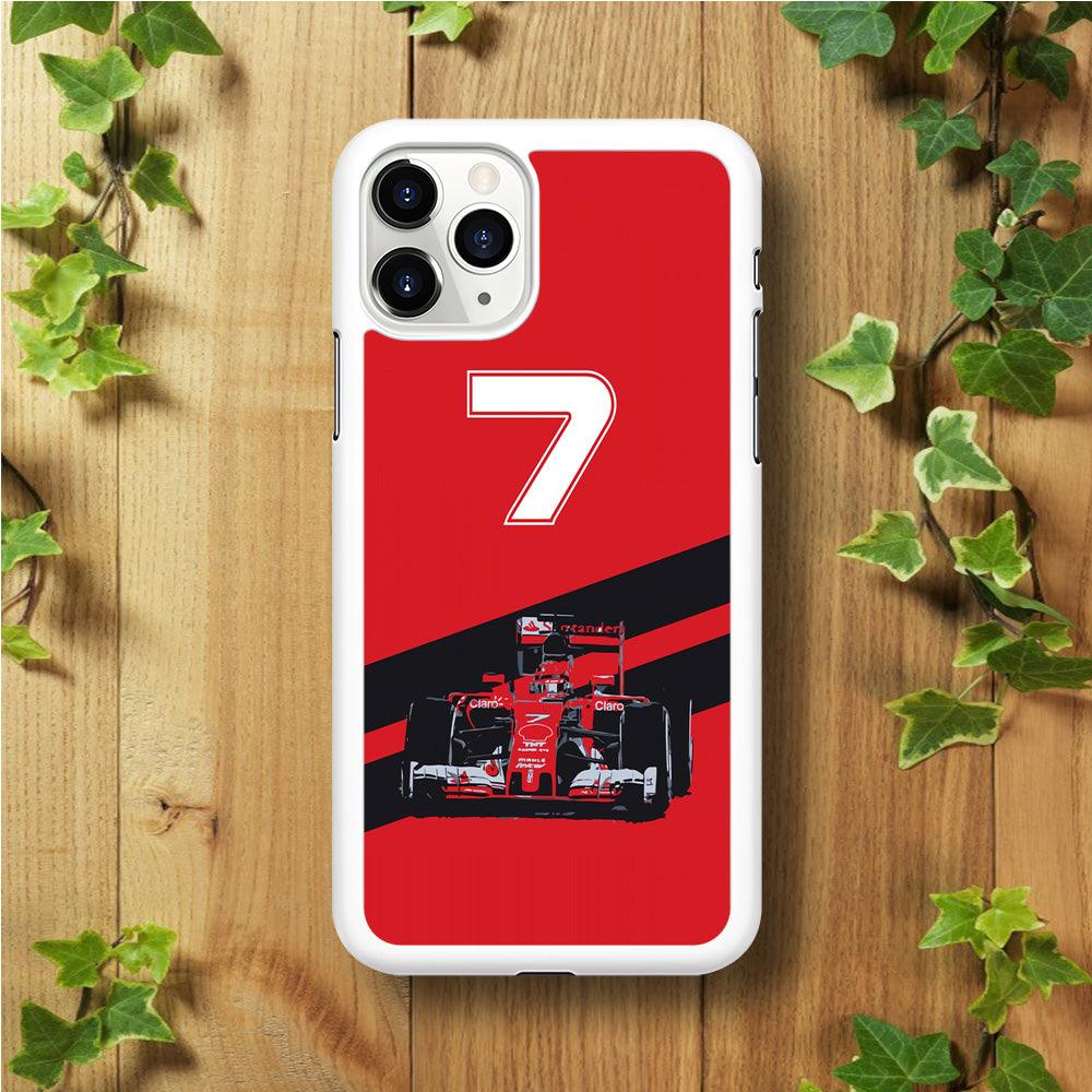 F1 Number Seven iPhone 11 Pro Case-Rubber / White (2D Case)-Xtracase