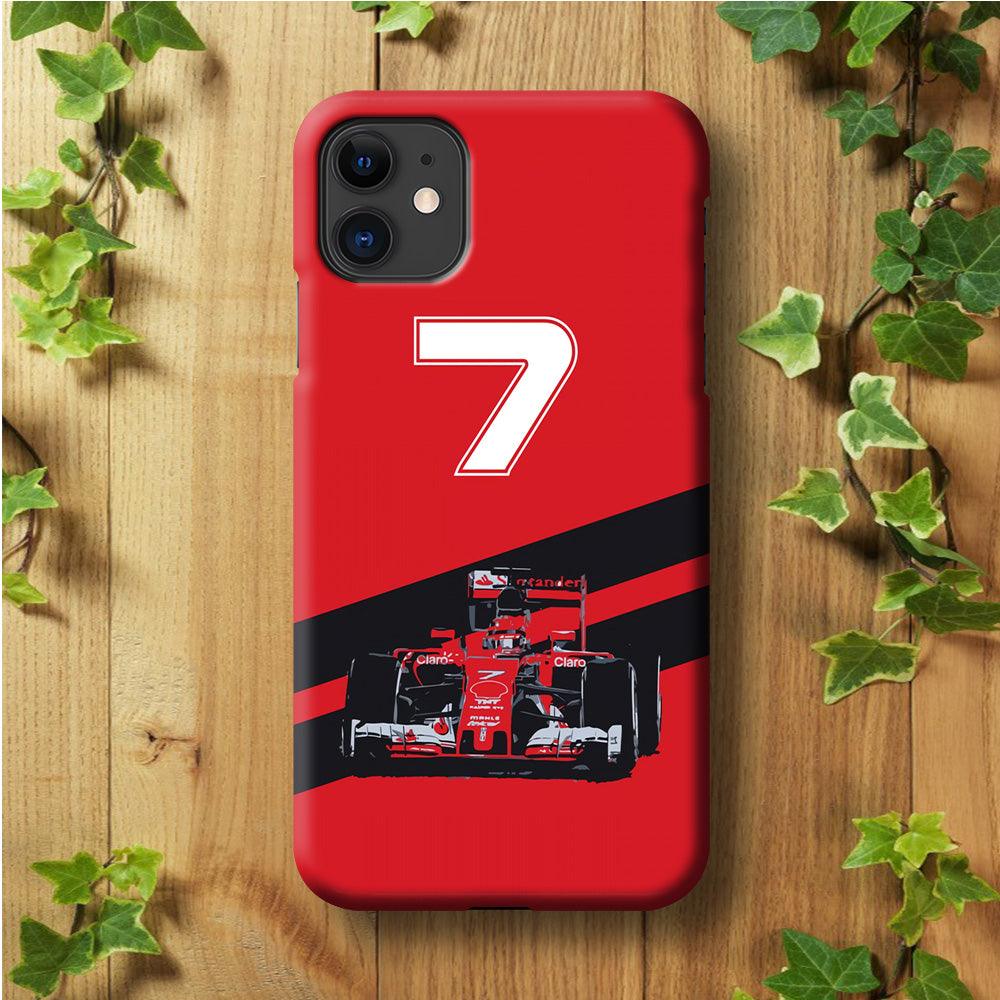 F1 Number Seven iPhone 11 Case-Plastic / Full Wrap (3D Case)-Xtracase