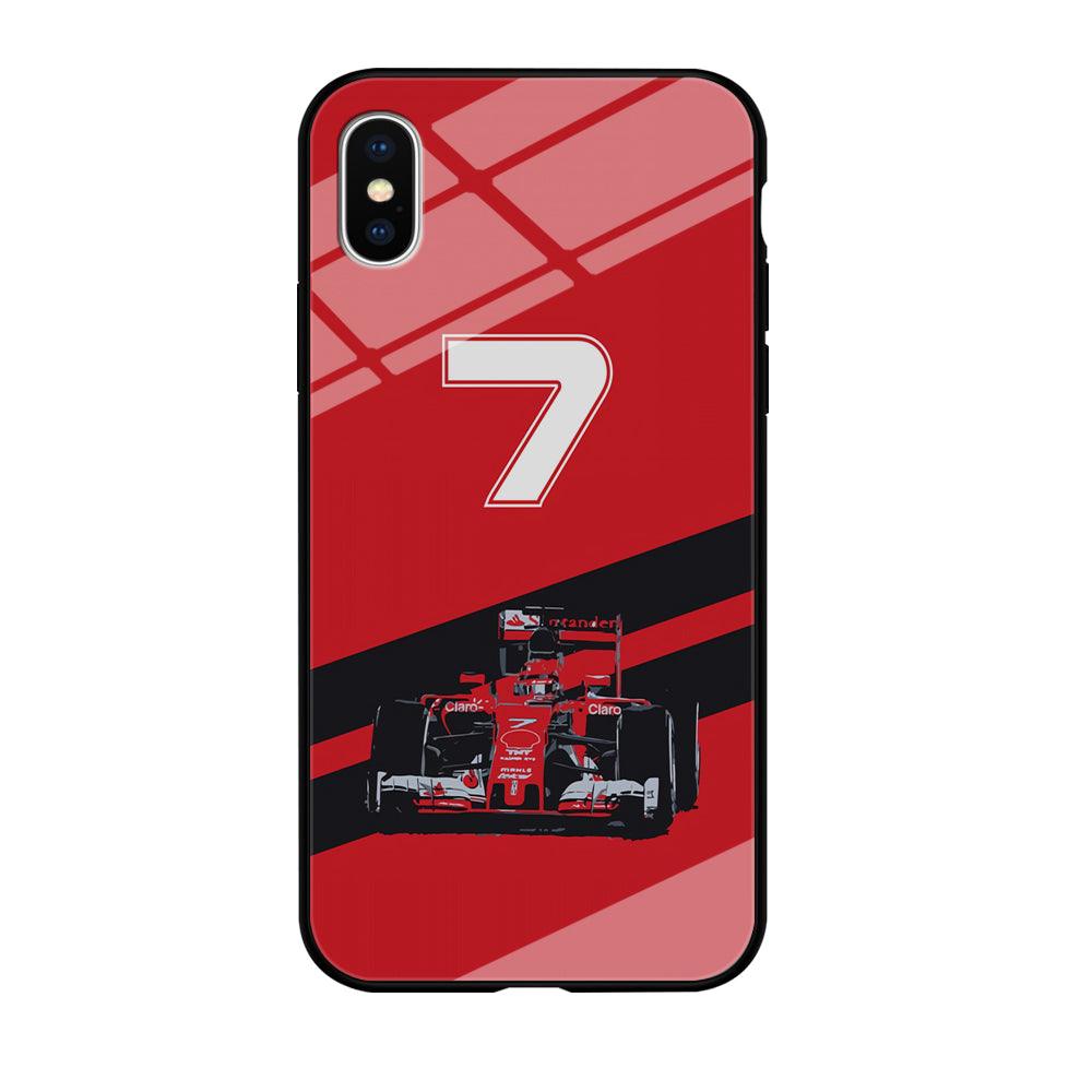 F1 Number Seven iPhone Xs Case-Tempered Glass Case-Xtracase