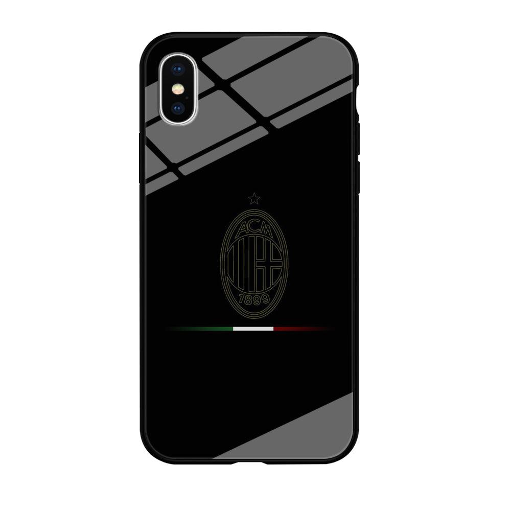 FB AC Milan iPhone Xs Max Case-Tempered Glass Case-Xtracase