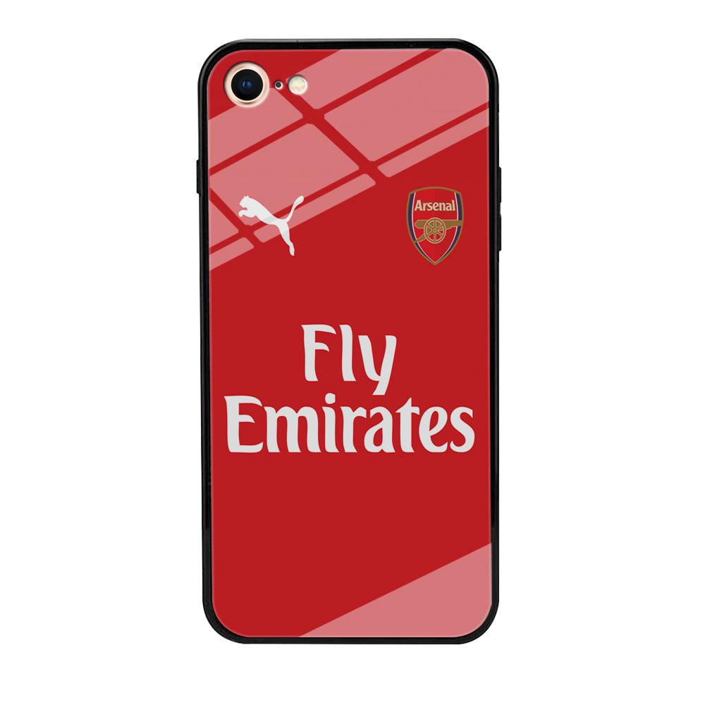 FB Arsenal Jersey iPhone 8 Case-Tempered Glass Case-Xtracase