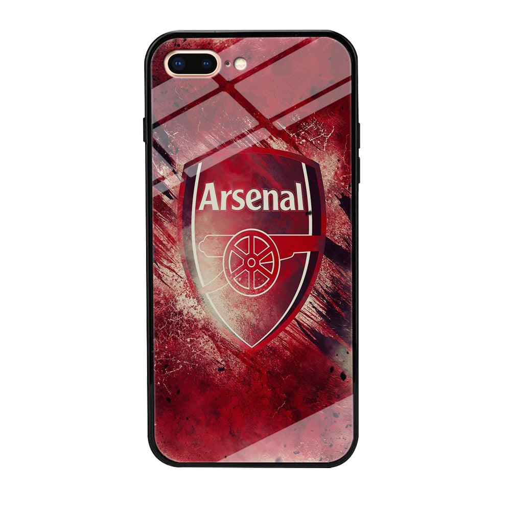 FB Arsenal iPhone 8 Plus 3D Case-Tempered Glass Case-Xtracase