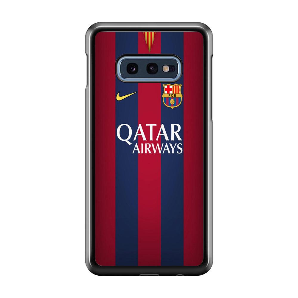 FB Barcelona Jersey Samsung Galaxy S10E Case-Rubber / Black (2D Case)-Xtracase