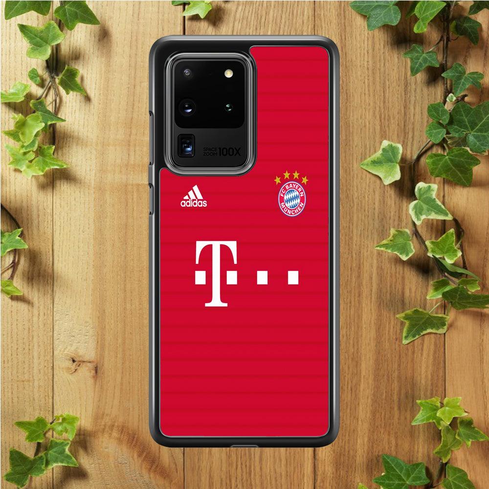 FB Bayern Munich Jersey Samsung Galaxy S20 Ultra Case-Rubber / White (2D Case)-Xtracase