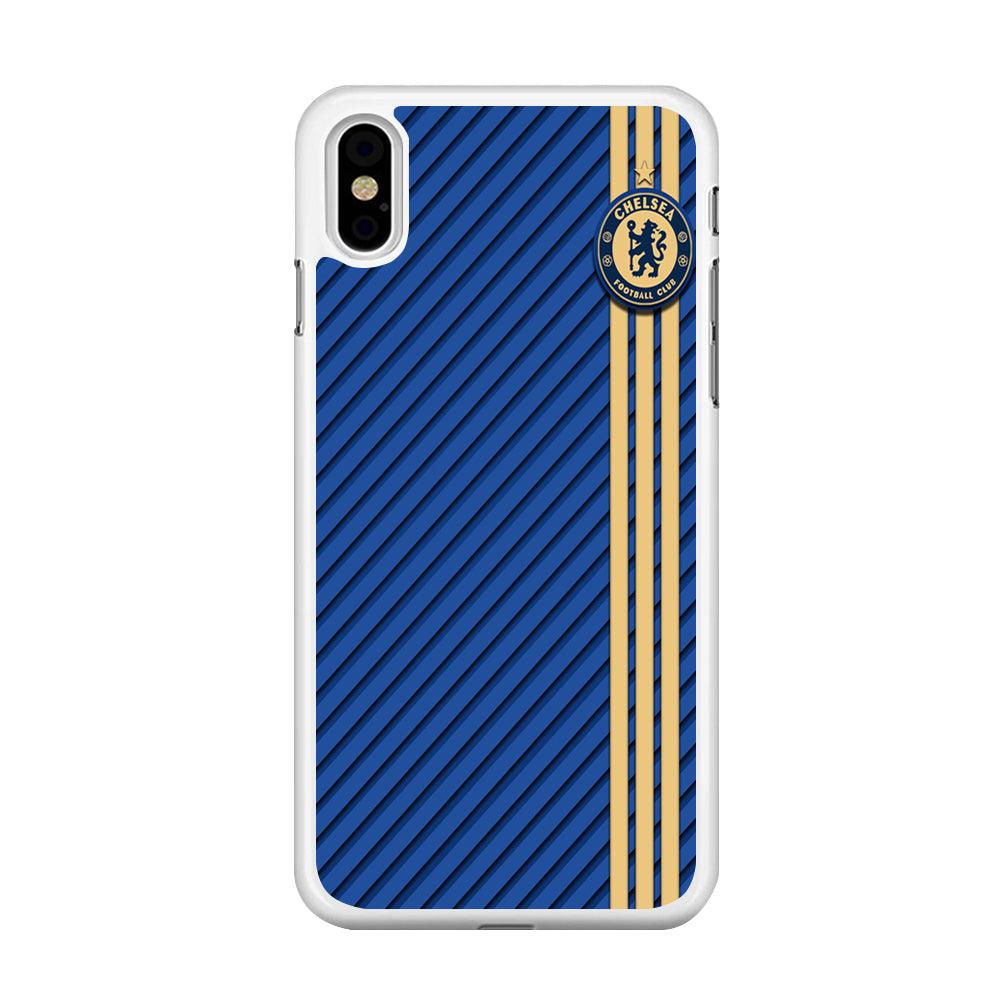 FB Chelsea 002 iPhone X Case-Rubber / White (2D Case)-Xtracase