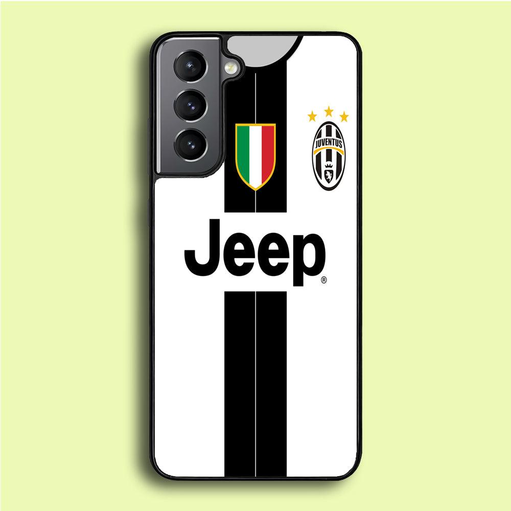 FB Juventus Jersey Samsung Galaxy S21 Plus Case-Rubber / White (2D Case)-Xtracase