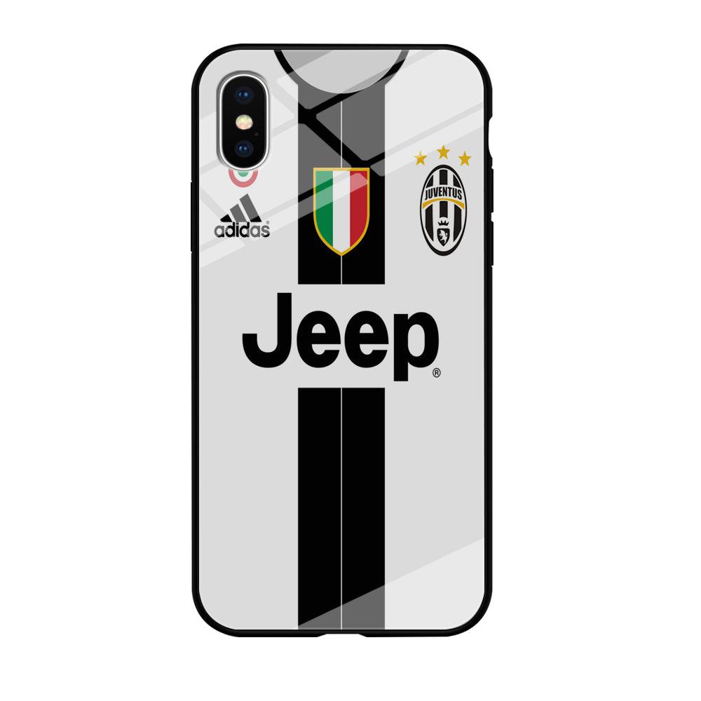 FB Juventus Jersey iPhone Xs Case-Tempered Glass Case-Xtracase