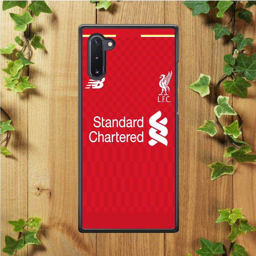 FB Liverpool Jersey Samsung Galaxy Note 10 Case-Rubber / Black (2D Case)-Xtracase