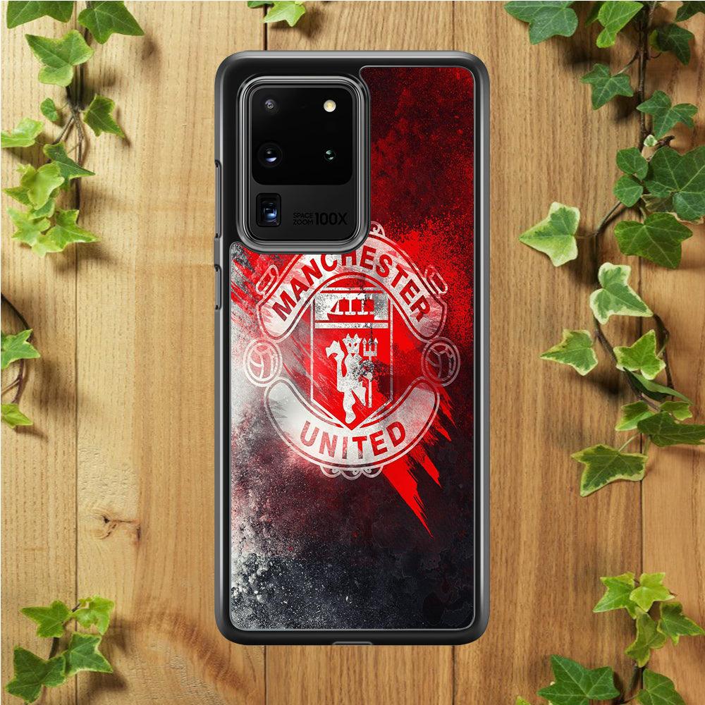 FB Manchester United 002 Samsung Galaxy S20 Ultra Case-Rubber / White (2D Case)-Xtracase