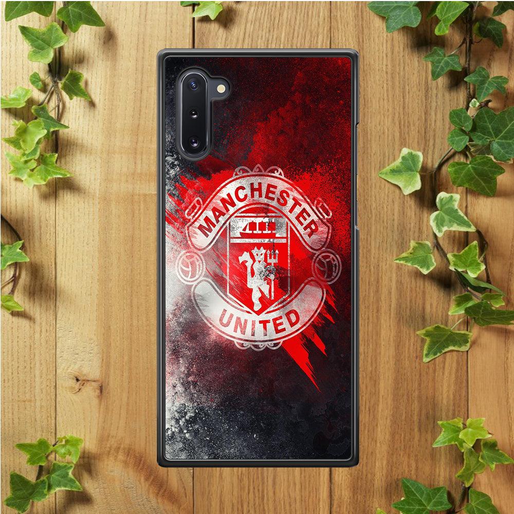 FB Manchester United 002 Samsung Galaxy Note 10 Case-Rubber / White (2D Case)-Xtracase