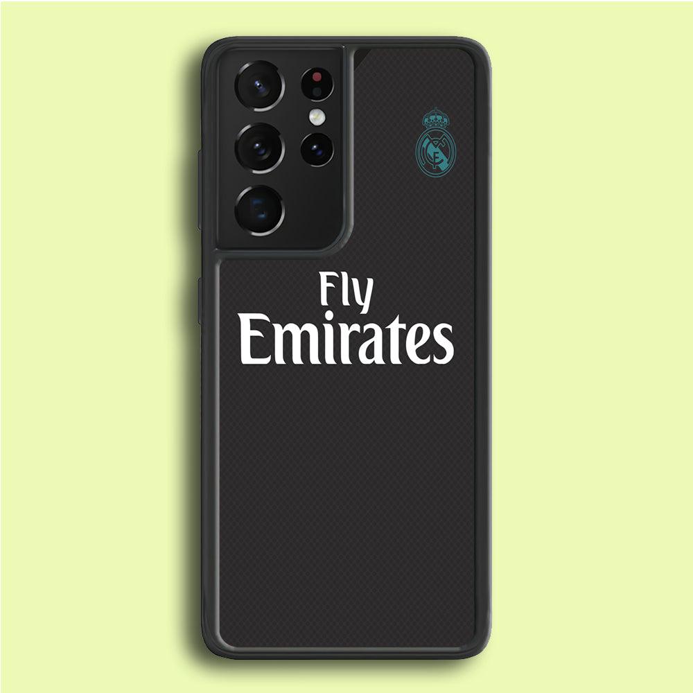 FB Real Madrid Jersey Samsung Galaxy S21 Ultra Case-Rubber / Black (2D Case)-Xtracase