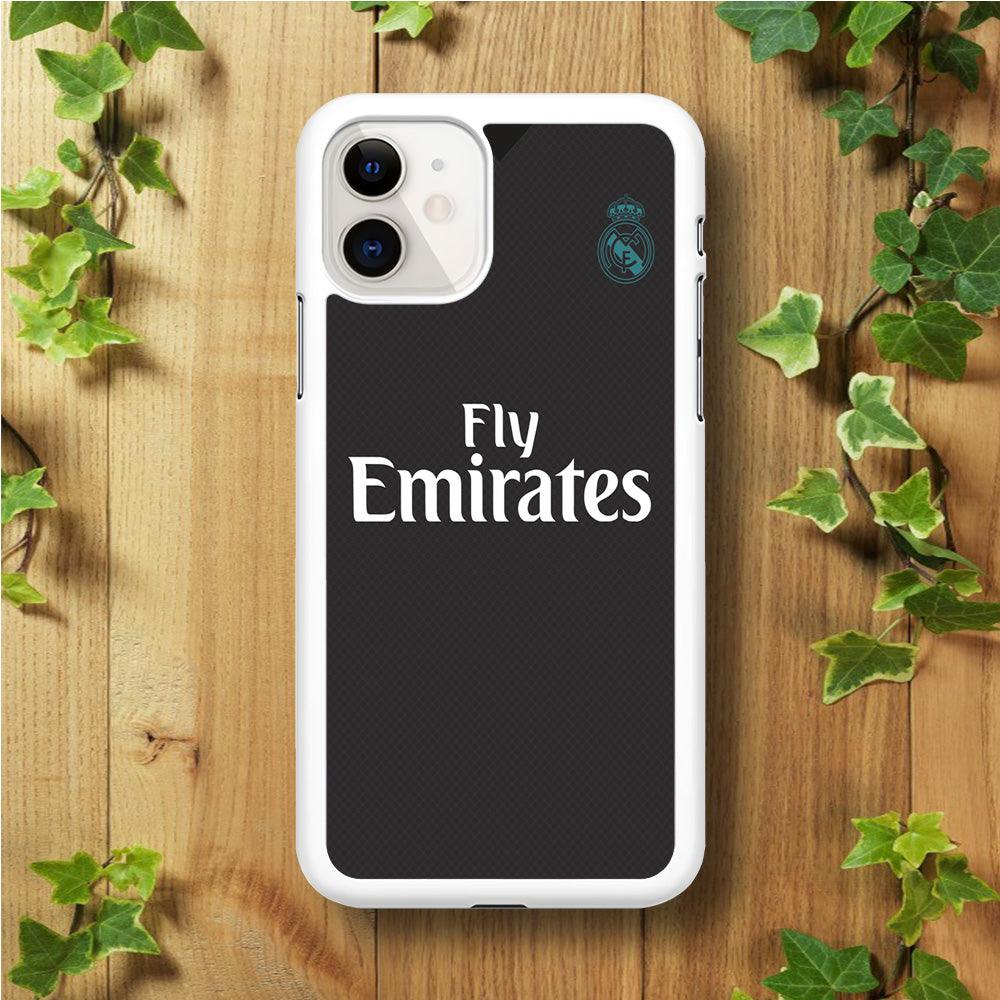 FB Real Madrid Jersey iPhone 11 Case-Rubber / White (2D Case)-Xtracase