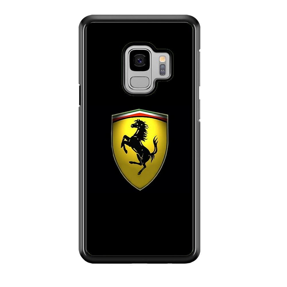 Ferrari Logo Black Samsung Galaxy S9 Case-Plastic / Full Wrap (3D Case)-Xtracase