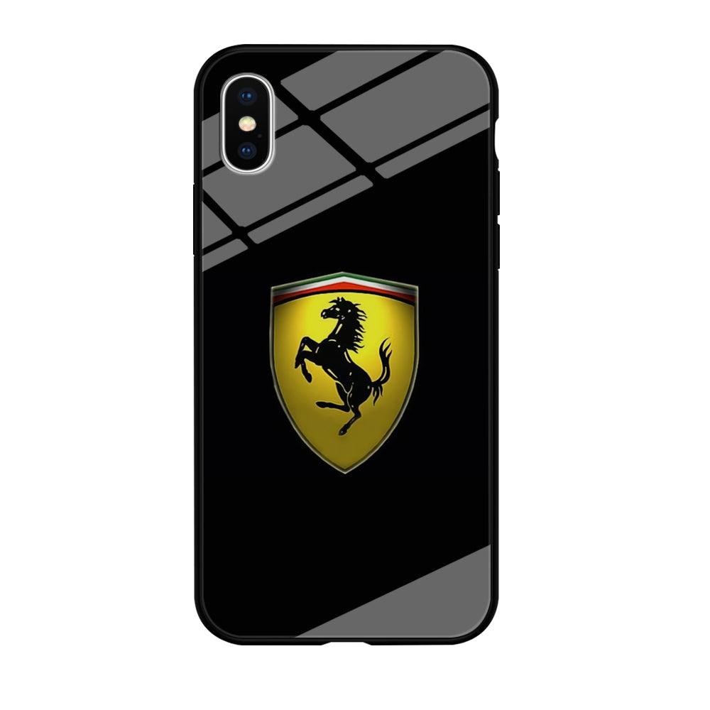 Ferrari Logo Black iPhone Xs Case-Xtracase