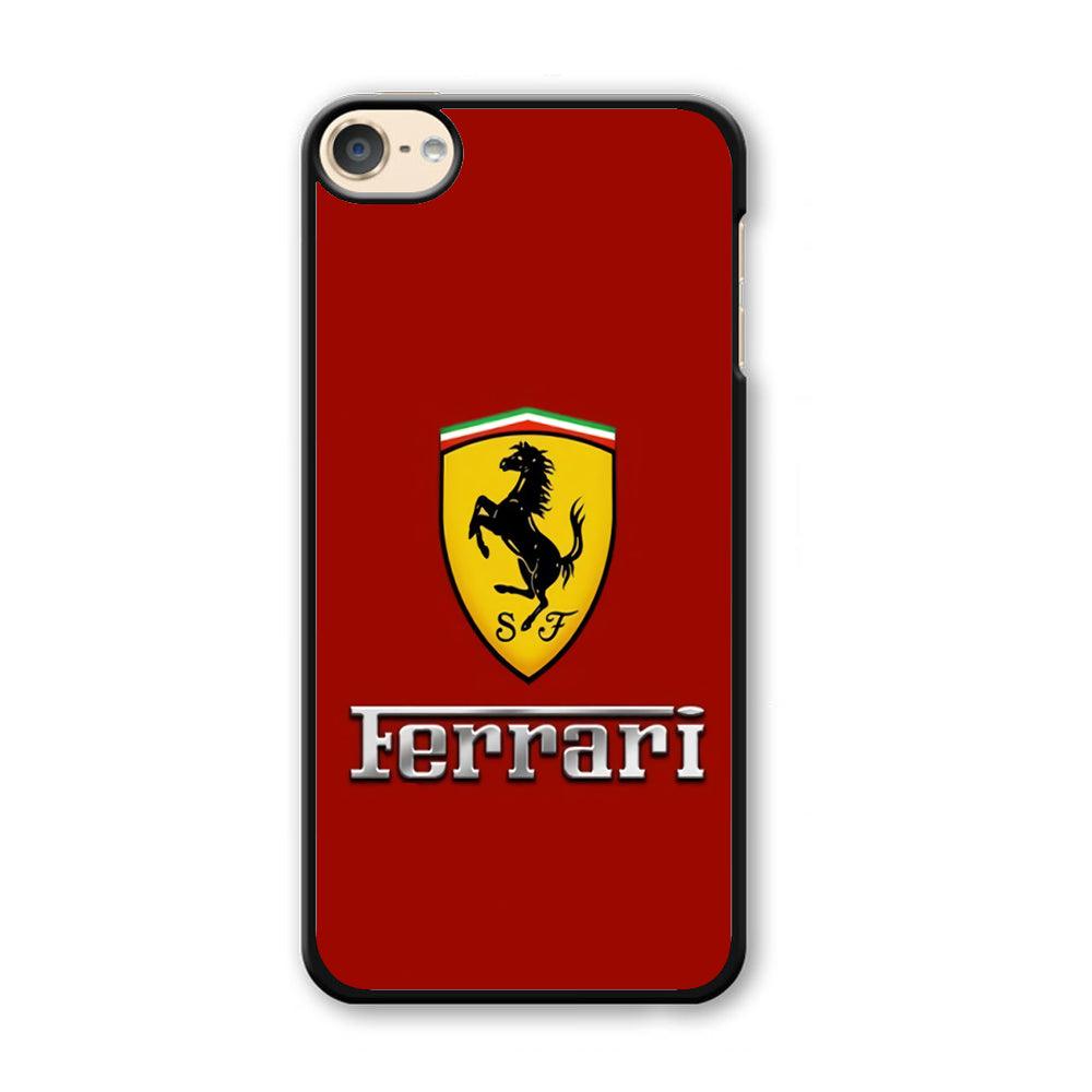 Ferrari Logo Red 001 iPod Touch 6 Case-Plastic / Full Wrap (3D Case)-Xtracase