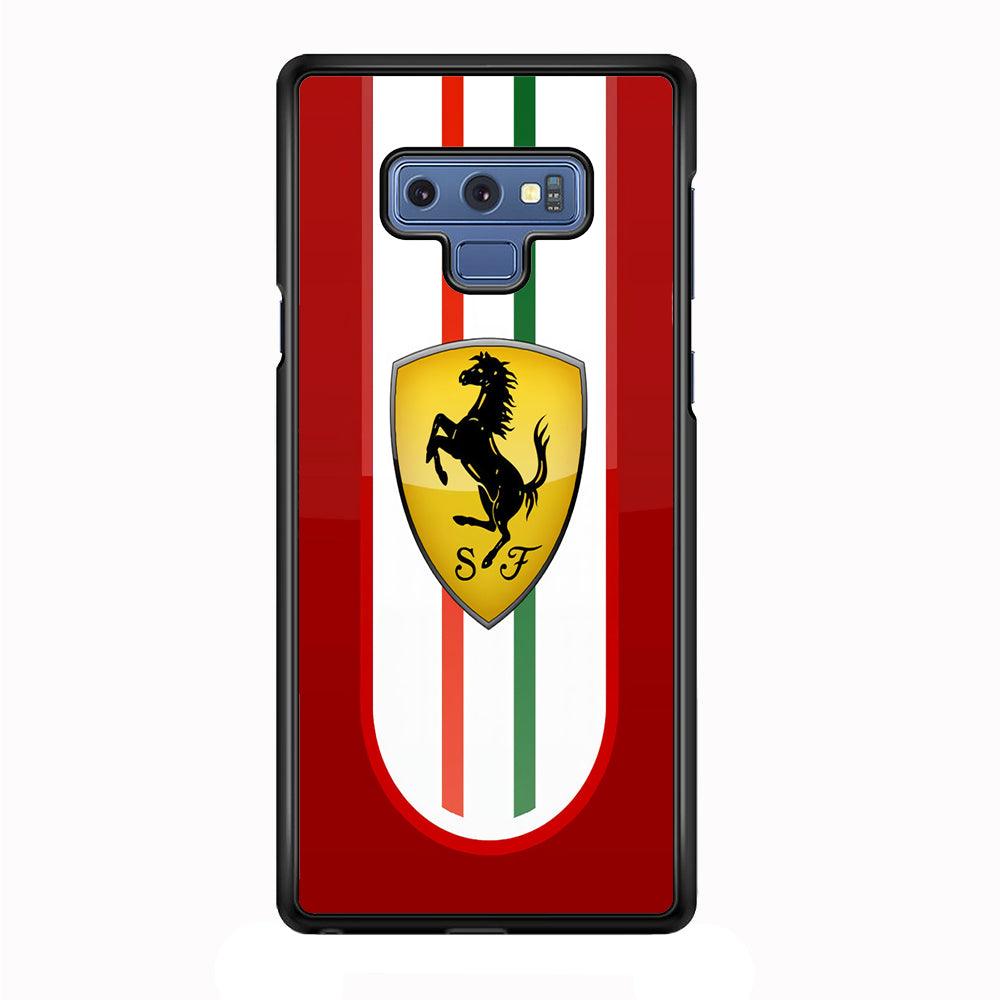Ferrari Logo Red 002 Samsung Galaxy Note 9 Case-Plastic / Full Wrap (3D Case)-Xtracase