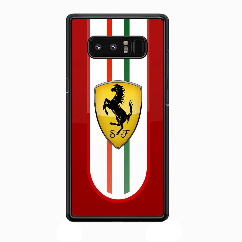 Ferrari Logo Red 002 Samsung Galaxy Note 8 Case-Plastic / Full Wrap (3D Case)-Xtracase