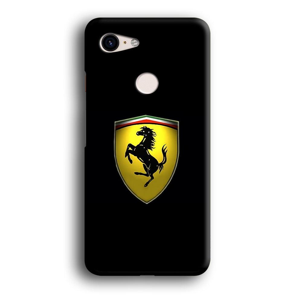 Ferrari Logo Black Google Pixel 3 3D Case-Xtracase
