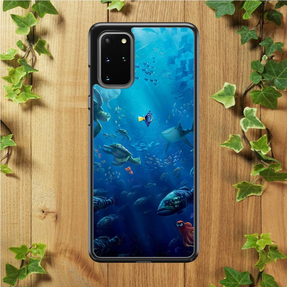 Finding Dory Samsung Galaxy S20 Plus Case-Rubber / Black (2D Case)-Xtracase