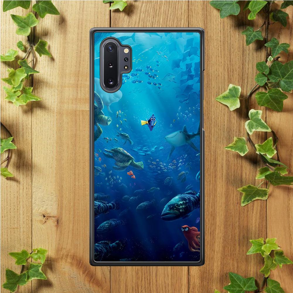 Finding Dory Samsung Galaxy Note 10 Plus Case-Rubber / Black (2D Case)-Xtracase