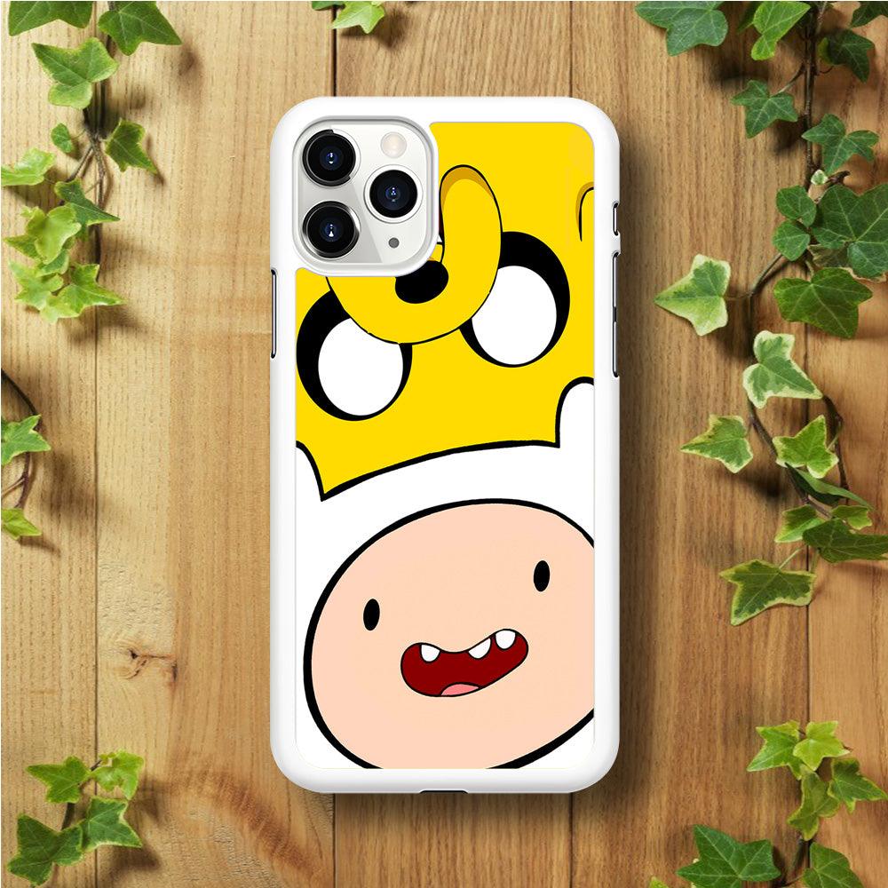 Finn and Jake Adventure Time iPhone 11 Pro Case-Rubber / White (2D Case)-Xtracase